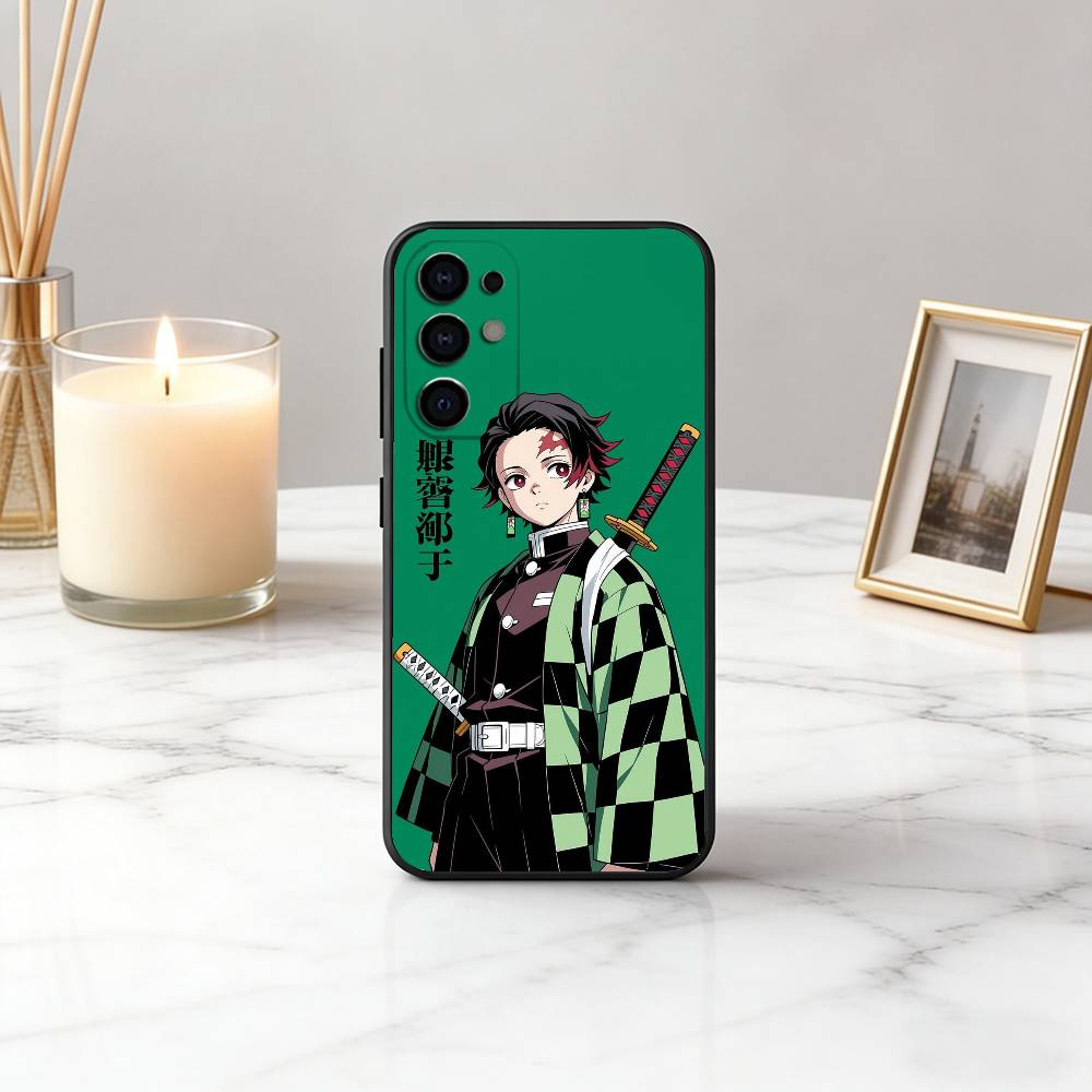 

D-De-mon T-Tanjiro K-Kamado S-Slay-er Phone Case For Samsung S25,S24,S21,S22,S23,S30,Ultra,S20,Plus,Fe,Soft Silicone Black Cover Samsung S21plus