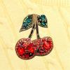 Handcraft Rhinestone Cherry Applique for Clothing Decoration Add Unique Charm and Personality To Bag Jeans Craft Supply