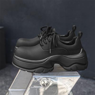 Original Design Hight Quality S/a New Black Hombre Teenagers Leather Shoes For Men's Daily Casual Dress Height Increasing Shoes
