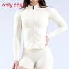 Seamless Long Sleeve Yoga Jacket With Zipper For Women Fitness And Running Activities