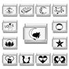 Fashion Laser Engraving Love Series Eye Sun Moon Cat Star Italian Charm Links Fit 9mm Stainless Steel Bracelet DIY Making Gift