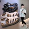 Children's Shoes, Girls' Princess Sandals, Korean Style Closed-toe Soft Sole, Little Girls' Roman Beach Shoes, Anti-slip Sports Sandals.