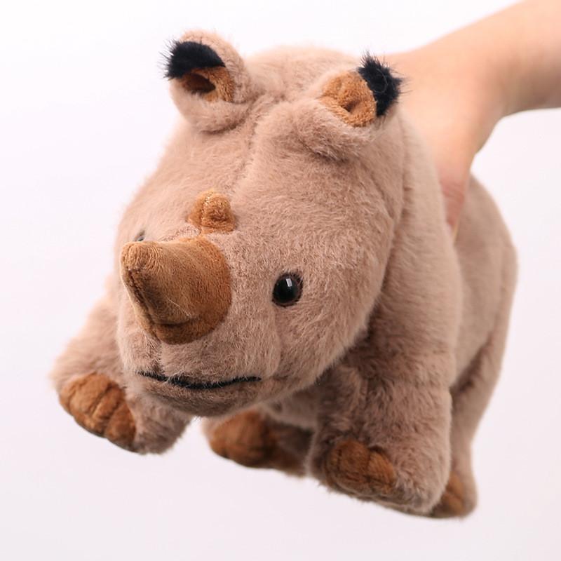 Toy Rhino Plush Stuffed Animal Doll For Kids Gift Cartoon Decoration Bedroom