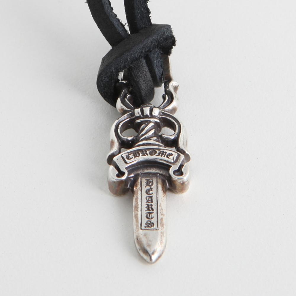 

Chrome Hearts Necklace M Dagger Pendant + Leather Strap