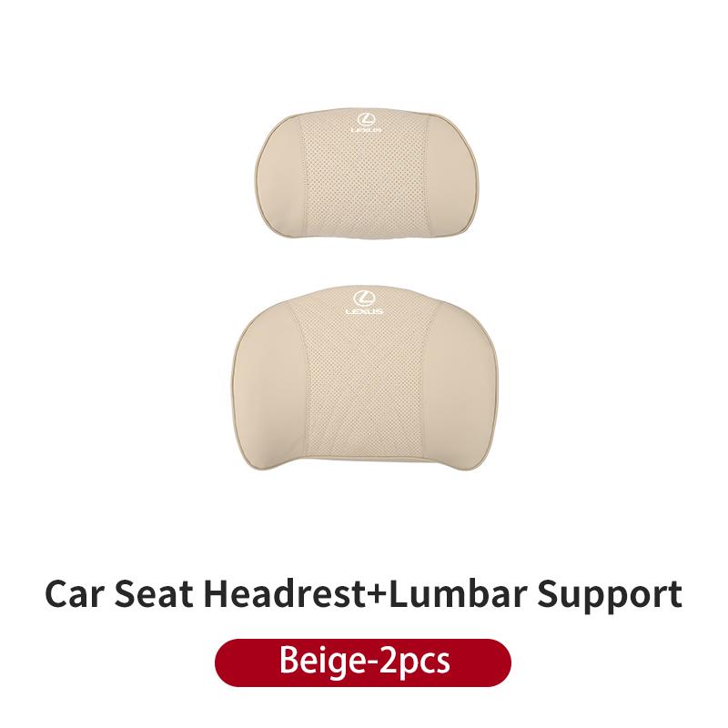 CKU5 Car Seat Headrest Lumbar Support Neck Pillow Cushion Backrest For Lexus CT200h ES250 ES300h IS250 IS200 GS300 GS460 GX470