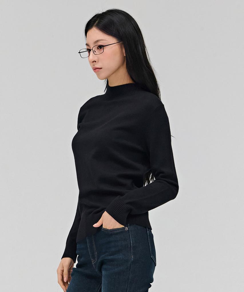 CHASECULT Women'S Mock Turtleneck Sweater - Black