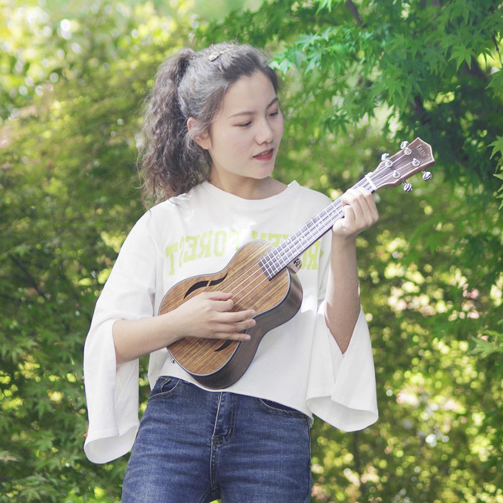IRIN 26 Inch Ukulele Walnut Musical Instrument for Concert Party 4 Strings Hawaiian Guitar Ukulele for Beginner Child Adult Play