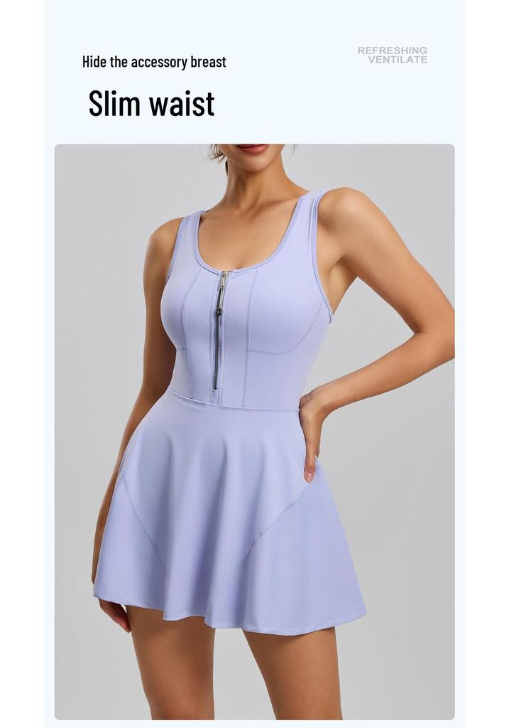 Juyi Tang Zippered Tennis & Running Skirt Dress