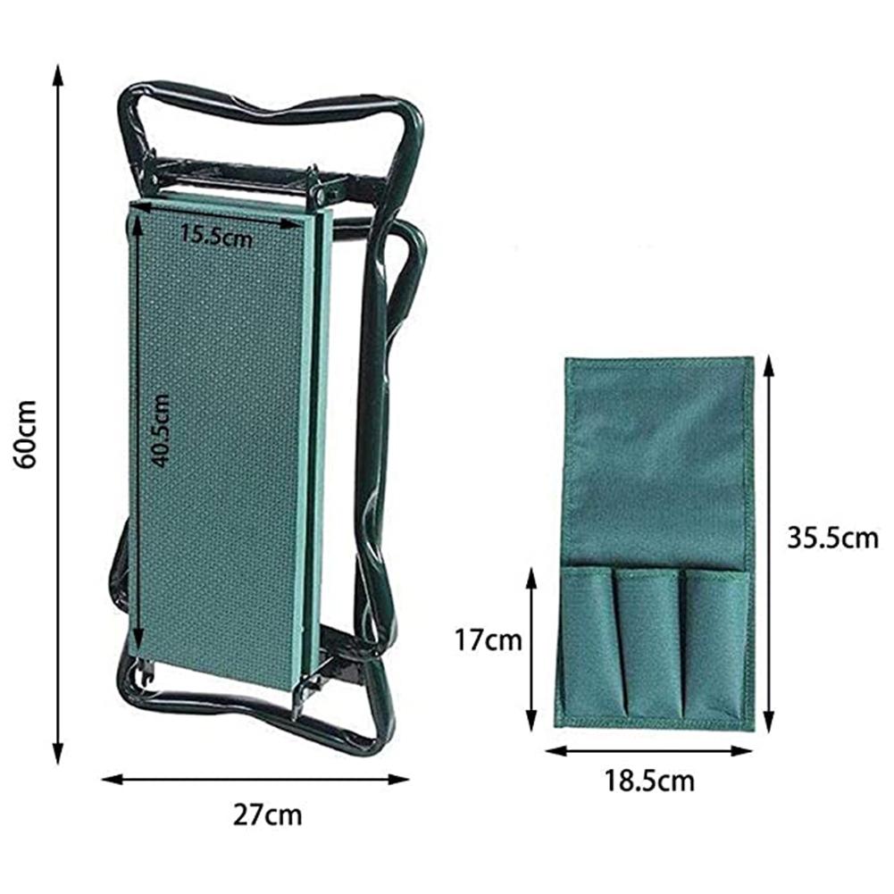 2 Pcs Tool Side Storage Bag Pockets Pouch for Garden Bench Garden Kneeler Stools Tools Organizer Gardening Accessories EL