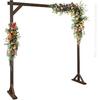 7.2ft Wooden Wedding Arch Wedding Decor for Yard Dark Brown 7.2ft x 7.2 ft/L x H