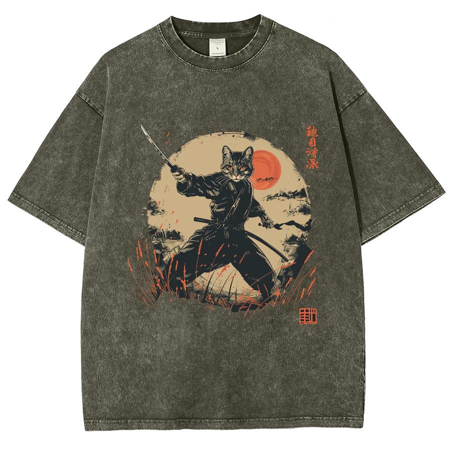 Japanese Women S T-Shirt Summer New Loose Short Sleeve Washe S серый