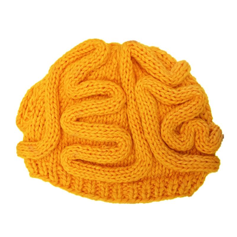 Cappello a Forma di Cervello Horror Lavorato a Maglia a Mano BomHCS - Accessorio per Costume di Halloween