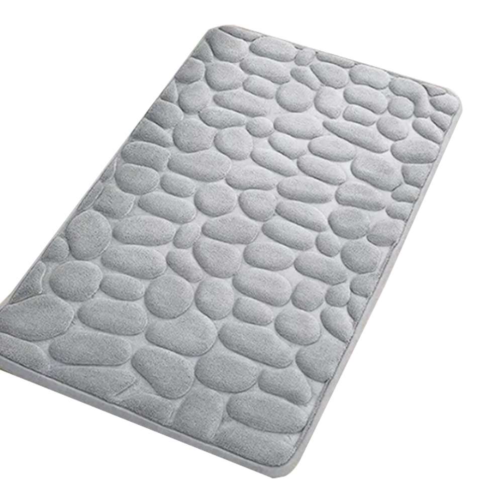 Memory Foam Bath Mat Bath Mat Set Stone Embossed Mat