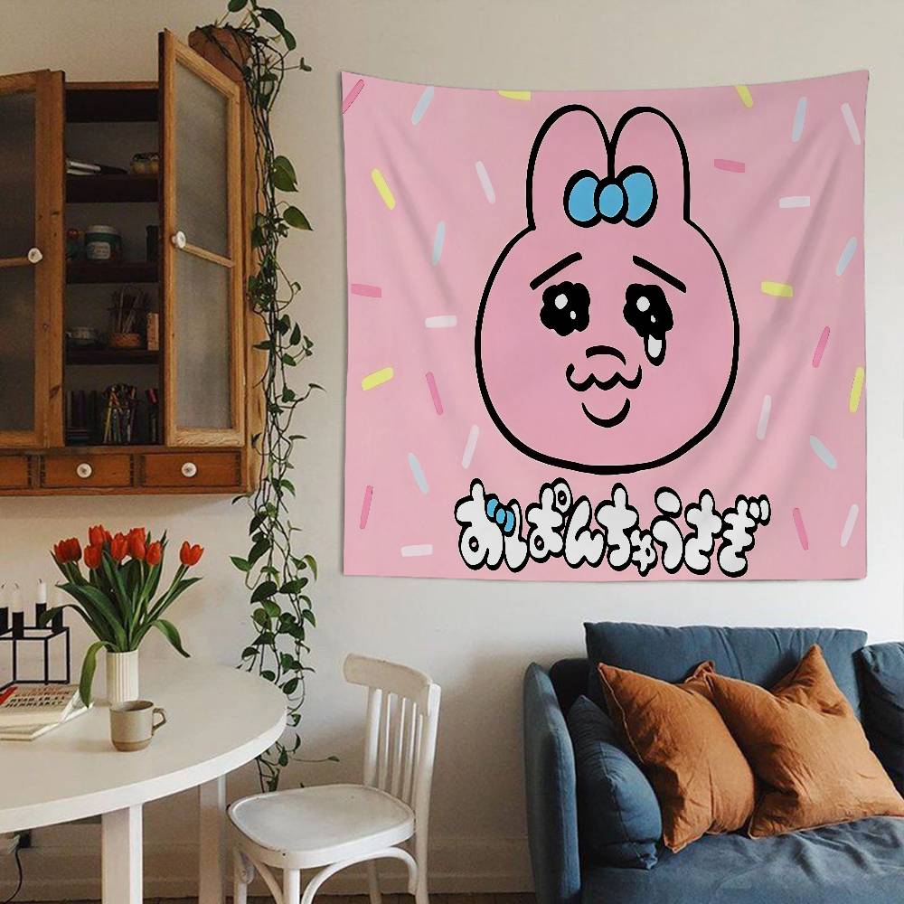 OOpanchu UUsagi Cartoon Cute Cartoon Tapestry For Living Room Home Dorm Decor INS Home Decor