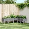 Planter with Legs Light Grey 160 x 120 x 42 cm PP
