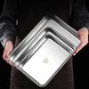304 Stainless Steel Rectangle Tray Presentation Metal Food Serving Plate Rice Noodle Pan Home Dishes Storage Organizer