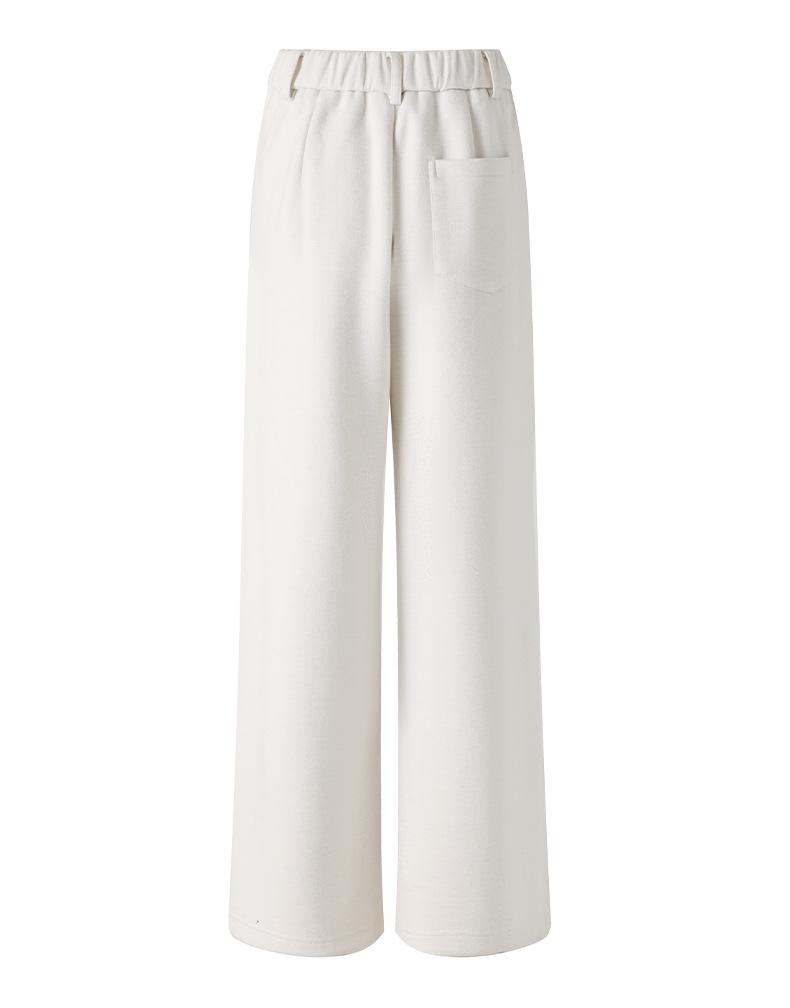 Women's High-Waist Wide-Leg Pants - Solid Color, Slimming & Casual, 2026 Early Spring Collection