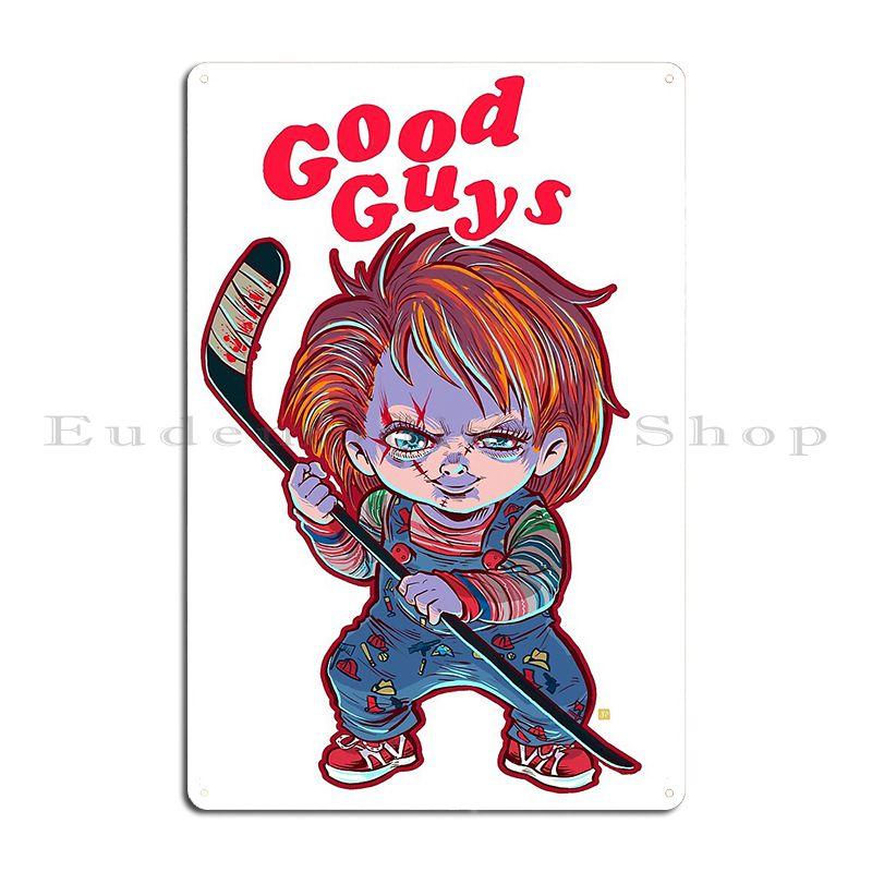 No More Mr. Good Guy Chucky Retro Movies Good Guys Fireman Child's Play Chucky Metal Party Cave Cinema Cinema Tin Sign Poster