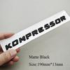 3D KOMPRESSOR Emblem Badge Letters For Benz W203 W204 W211 W210 C SLK Class ABS Glossy Black Chrome Trunk Logo Decal Accessories SL6