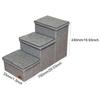 3 Tier Dog Stairs with Storage Compartments Scratch Resistant Older Cat Ramp Modular Pet Steps with Hollow Storage Compartment