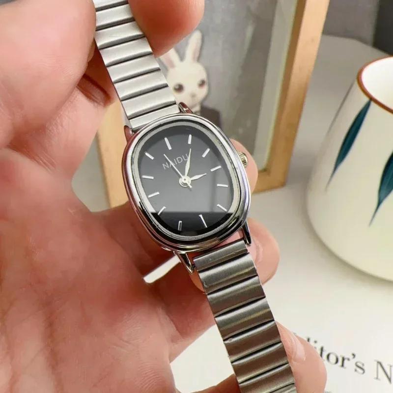 Luxury Ladies Brand Oval Dial Quartz Watch Women Stainless Steel Strap Wristwatches Dropshipping Relojes Para Mujer