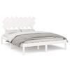 Solid Wood Bed White 140 X 190 Cm