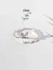Trendy Adjustable Pure Silver Open Ring for Women - Fashionable Index Finger Design