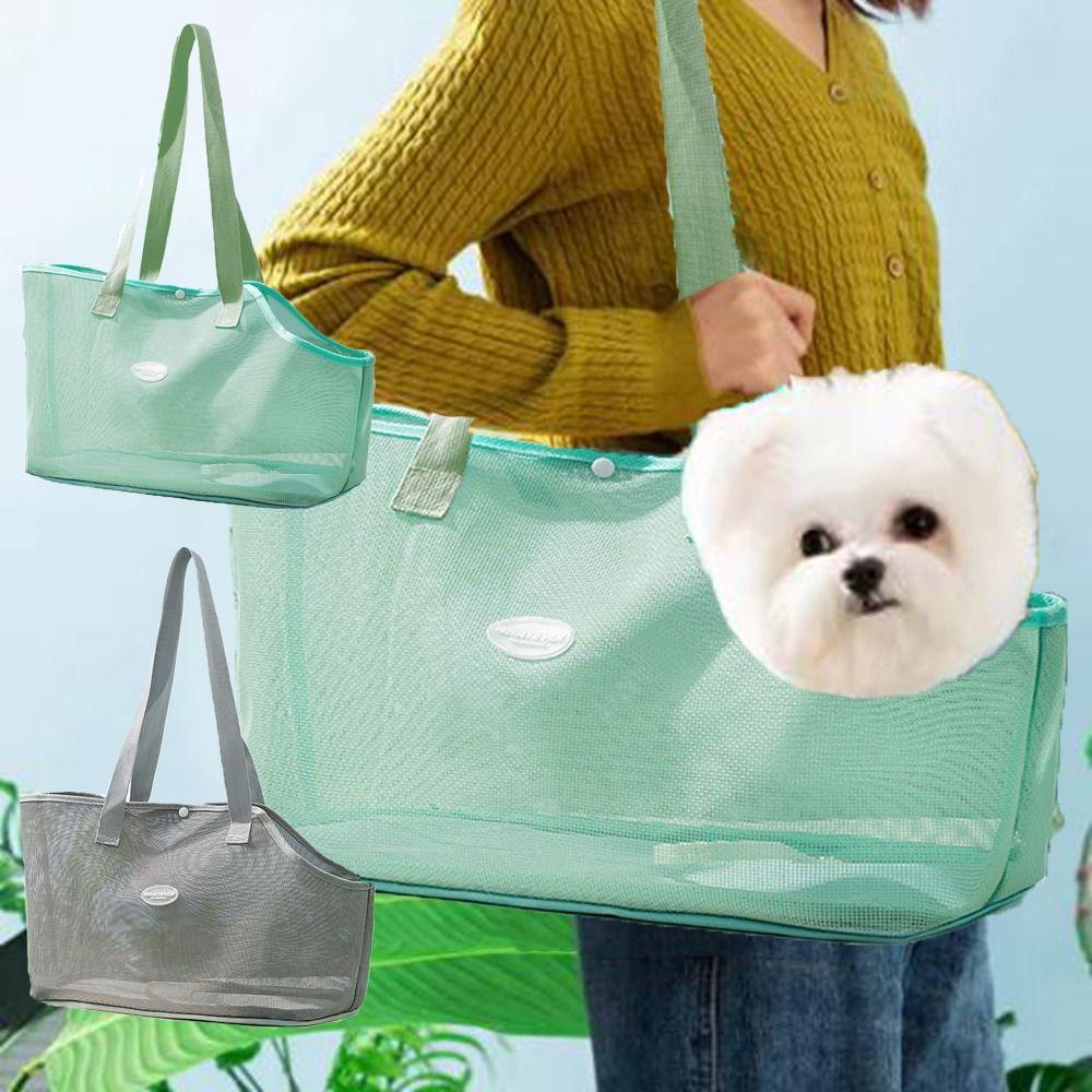 Soft Puppy Shoulder Handbag Breathable Puppy Carrying Bag Pet Supplies Pet Travel Bags  Summer
