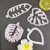 4Pcs Cake Mold Leaf Shape DIY Crafts Supplies Plastic Decorating Biscuits Cookies Cutter for Home