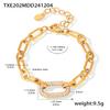 Factory Cuban Chain Couple Necklace Bracelet Jewelry Sets Hip Hop Stainless Steel Personalized Fashion Gold Plated Jewelry Sets