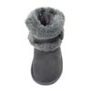 MIKIHOUSE HOT BISCUITS Fur Side Ribbon Boots, Gray, 14cm, 73-9402-973
