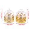 12 Pièces Boîte à Bonbons en Plastique Couronne Cygne Or Argent Emballage Transparent Boîte à Bonbons Anniversaire Mariage Fourniture de Fête