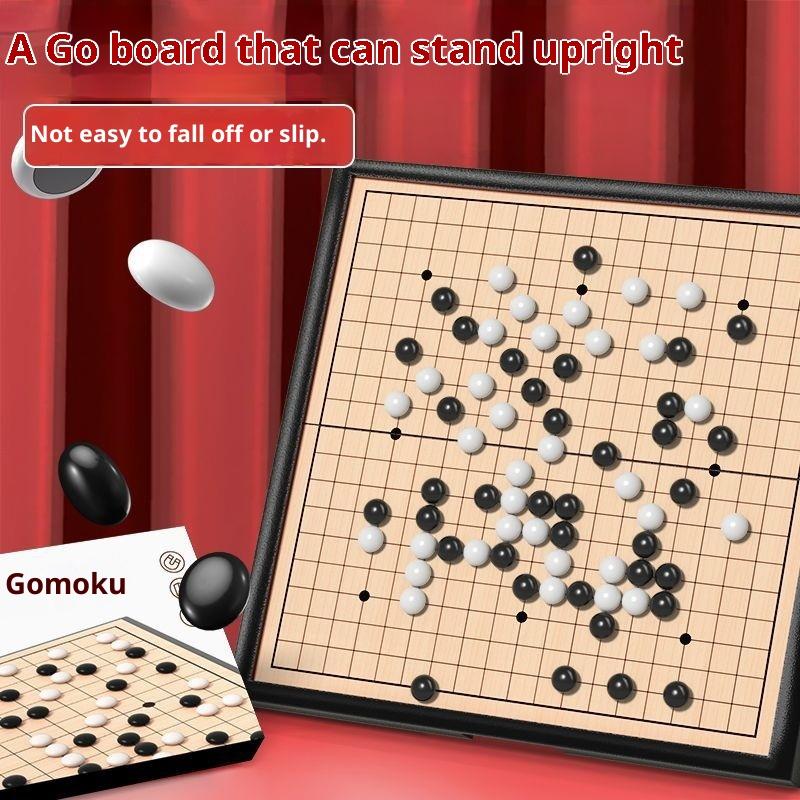 Jogo de Tabuleiro Antigo Chinês Weiqi Damas Mesa Dobrável Conjunto de Xadrez Go Jogo de Xadrez Brinquedo Presentes Plástico Jogo de Go