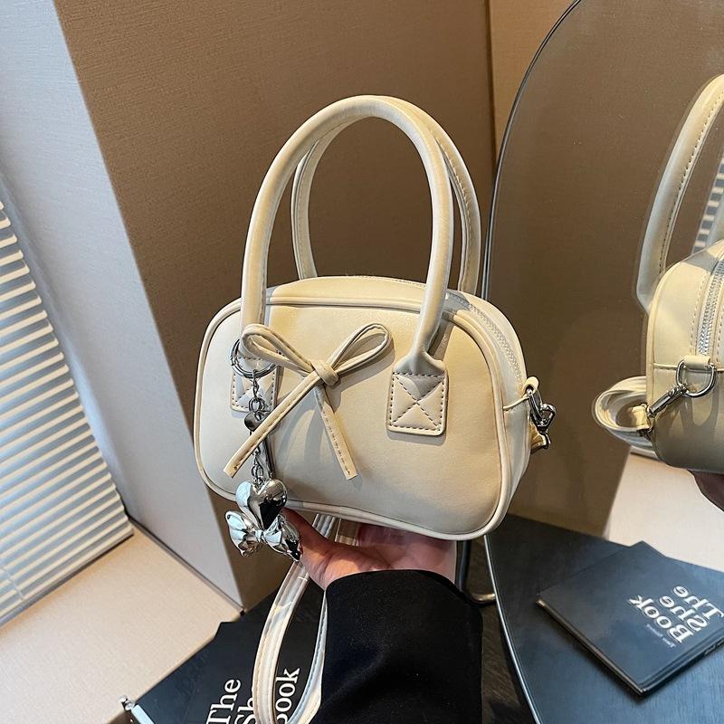 Small bag women's versatile new bow messenger bag women's high-end portable pillow bag