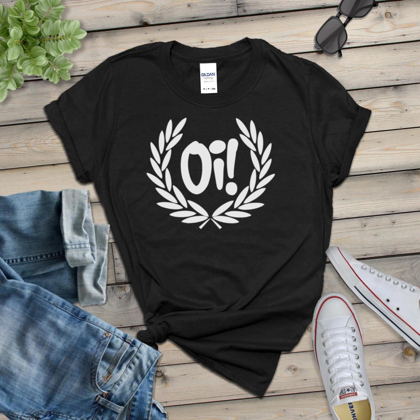 OI! - LADIES FITTED T-Shirt (Gildan Brand punk ska skinhead skins ska england) S