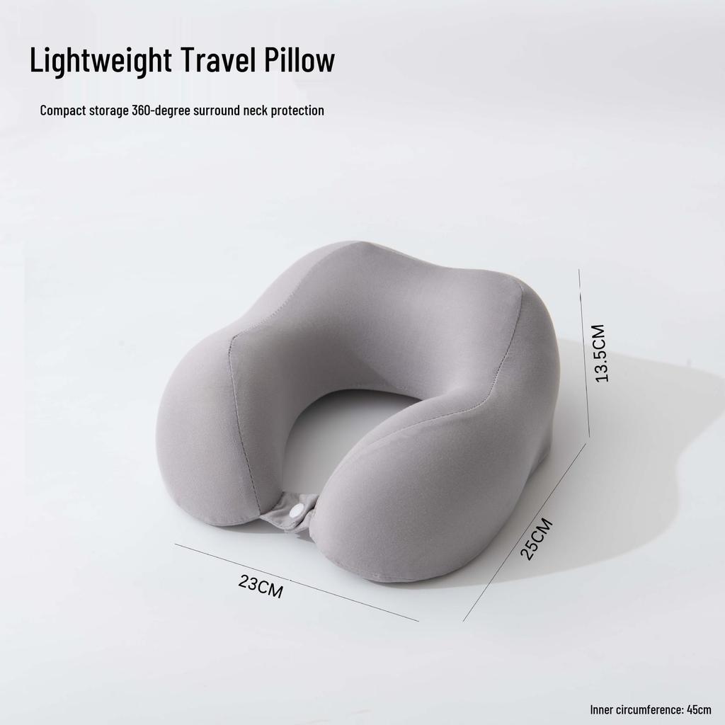 Memory Foam U-Shaped Travel Neck Pillow for Airplane and Cervical Support