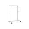 Clothes Rail, Clothes Rack, Coat Stand with Double Hanging Rail, Wheels, Storage Shelf, Maximum Load of 110 Kg, Industrial Style