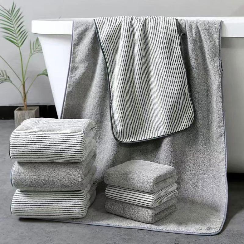 Thickened Coral Fleece Towel Bath Towel Set Skin-friendly Absorbent Home Travel Beach Washcloth Hotel Beauty Salon Barber Shop Applicable Toiletries