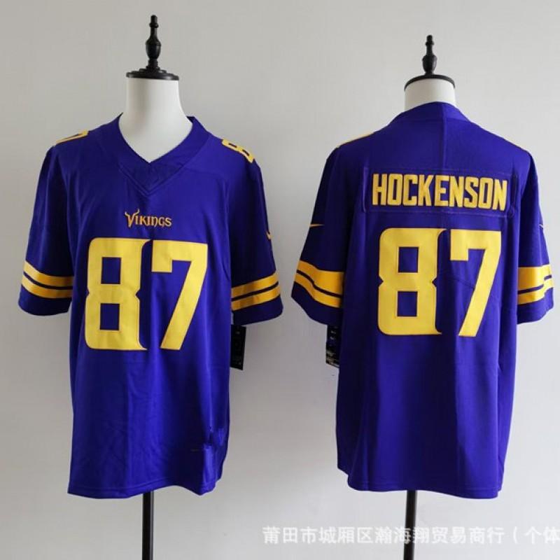 Vikings Team Football Jersey 22 Number Embroidered Rugby Shirt Adult Unisex
