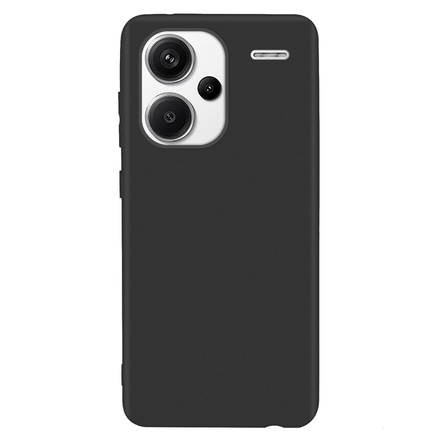 

Для Xiaomi Redmi Note 13 Pro+ 5G Phone Shell Matte TPU Cell Phone Protective Cover Black