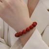 Natural Nanhong Agate Round Bead Braceletfashion Women Daily Jewelry Gift