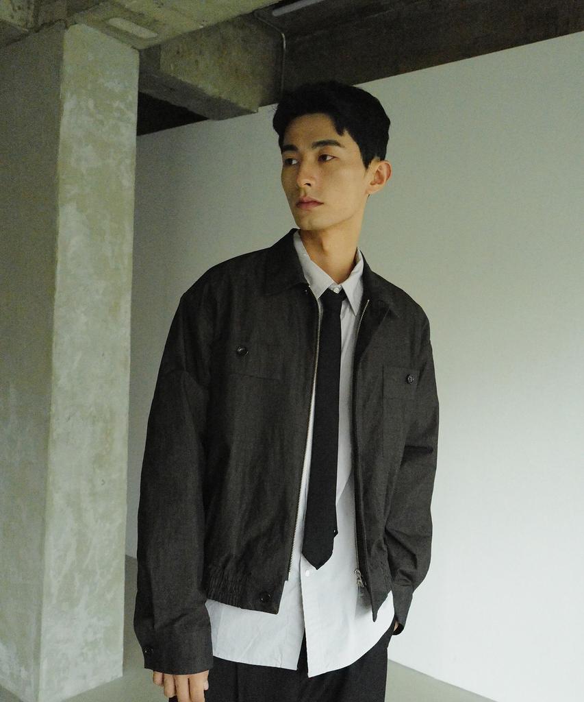 Ox Studios Washed Nylon Blouson (Black)