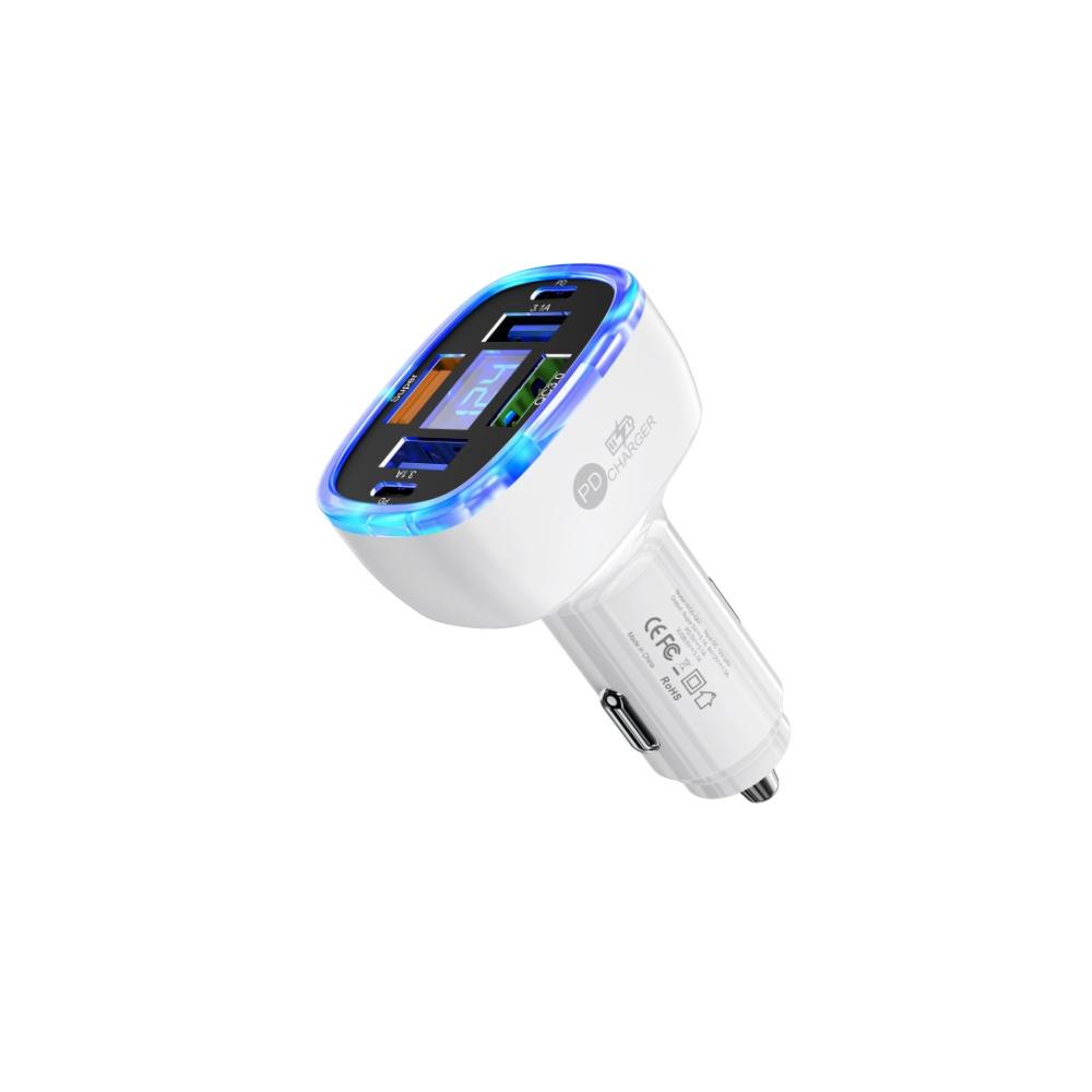 150W USB Car Charger Type C Mobile Phone Charger Fast Charging For iPhone 15 16 Pro Max Xiaomi Samsung USB C Car Charger Adapter