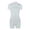 Women's Cross-Border Quick-Dry Half-Zip Short Sleeve Bodysuit for Yoga, Dance, and Running