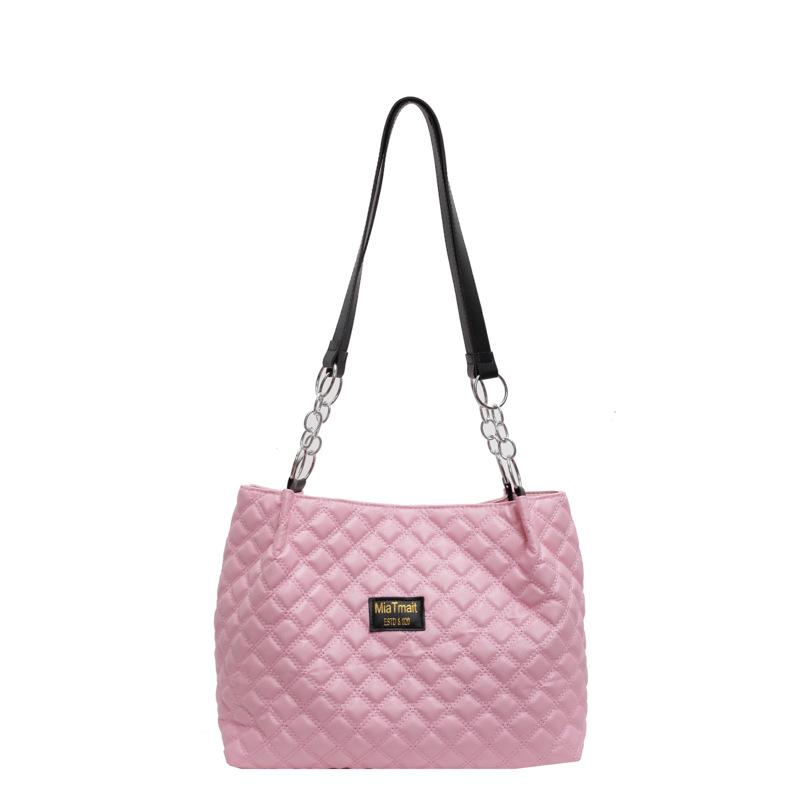 

Жіноча сумка великого розміру, вишита нитками, літо 2024, нова модна модна сумка в корейському іноземному стилі, дорожня сумка через плече рожевий