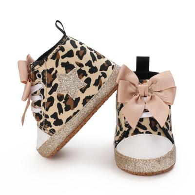 Scarpe da passeggio antiscivolo con fiocco alla moda per bambini 0-18M Scarpe da bambino alla moda per bambini