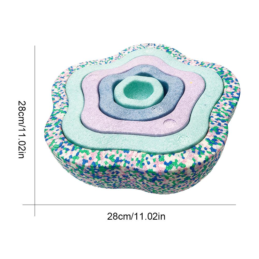 Balance Training Board Flower Shape Balance Exerciser Multi-Function Stability Board Balance Stepping Stones for Kids Adults