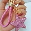Car Keychain Full of Diamond Fawziya Star Keychain Valentine's Day Keychain Bag Pendant Bling Rhinestone Heart Charm for Women