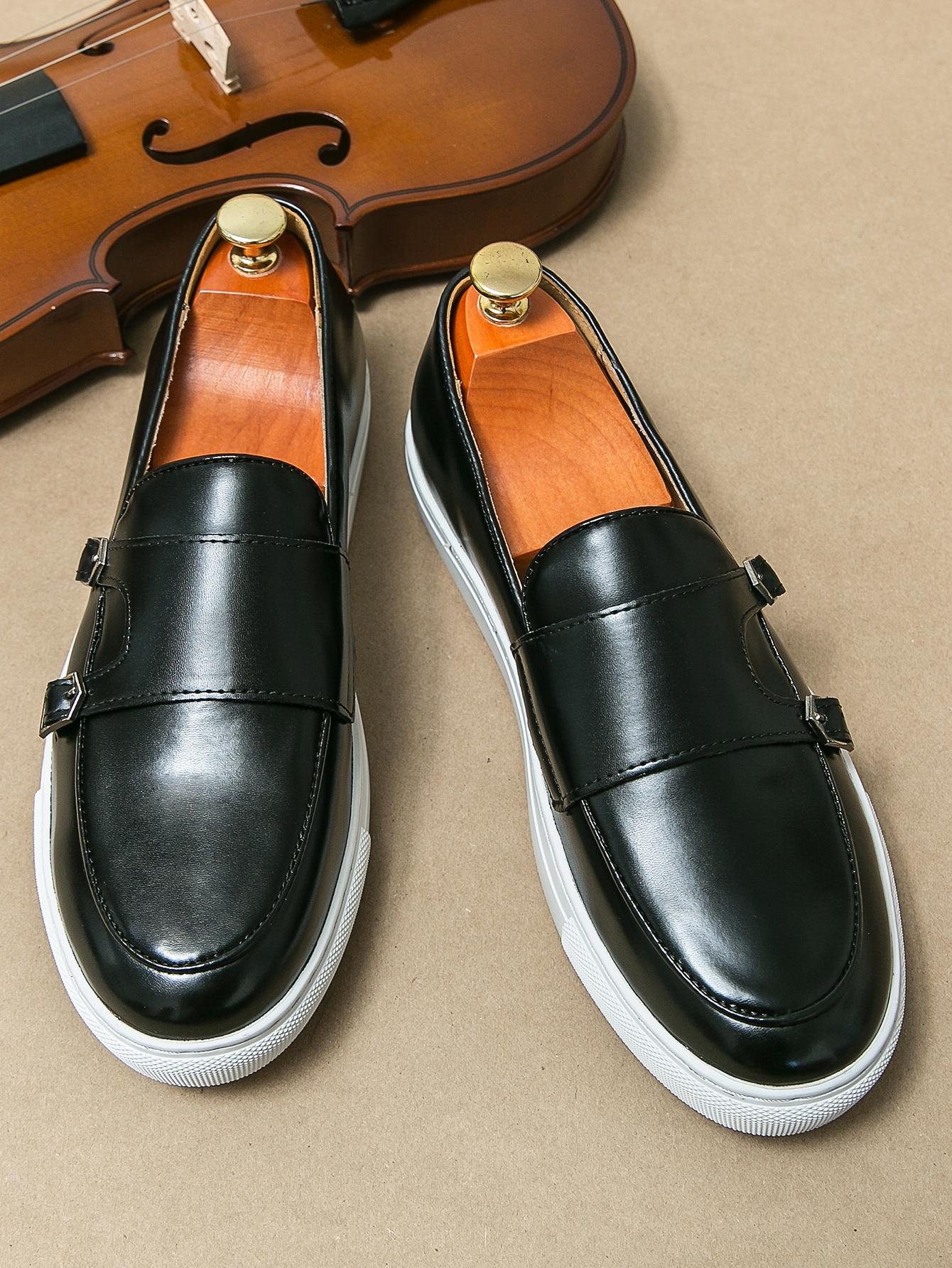 Модные мужские мокасины в уличном стиле из кожи без застежек. Повседневная обувь. Модные — фото 6