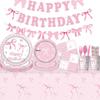 Pink Bow Birthday Party Disposable Tableware Set